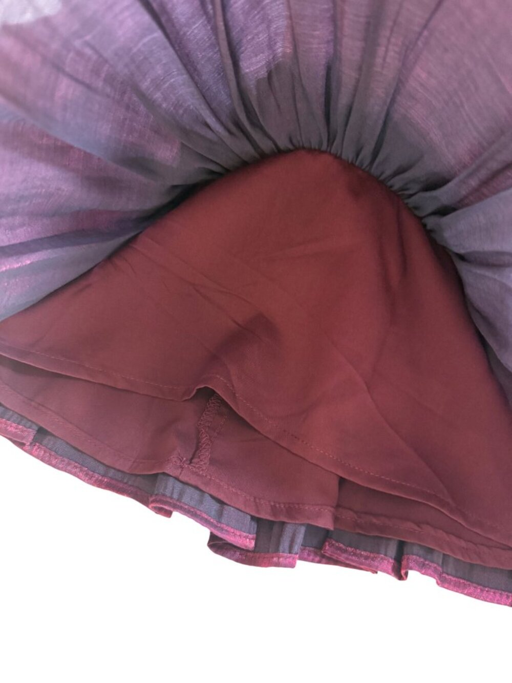 NWT Berry Strapless Ruffle Pleated Mini Dress Do+Be S Flouncy Fit (bin KK134) - Picture 6 of 11